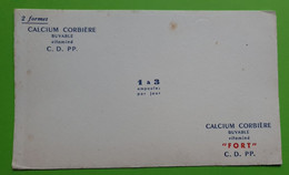 Buvard 961 - Laboratoire - CALCIUM CORBIERE - Etat D'usage : Voir Photos- 21x12.5 Cm Environ - Vers 1950 - Produits Pharmaceutiques