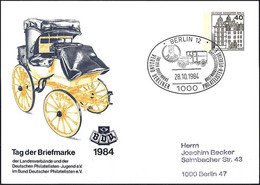 Germany (Berlin) 1984 - Postal Stationary : Stamp Day - Carriage - Privé Postkaarten - Gebruikt