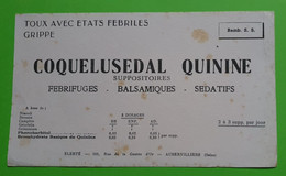 Buvard 969 - Laboratoire Elerté - COQUELUSEDAL QUININE - Etat D'usage : Voir Photos- 21x12 Cm Environ - Vers 1950 - Produits Pharmaceutiques