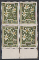 Österreich  1948  Mi Nr: 877  Viererblock " Edelweiß " Postfrisch - 1945-60 Ungebraucht
