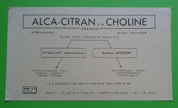 Buvard 986 - Laboratoire Elerté - ALCA-CITRAN à La CHOLINE - Etat D'usage : Voir Photos- 21x12 Cm Environ - Vers 1950 - Produits Pharmaceutiques