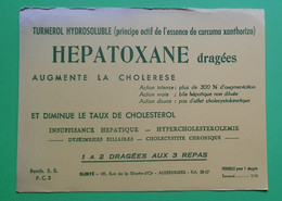 Buvard 987 - Laboratoire Elerté - HEPATOXANE - Etat D'usage : Voir Photos- 19x14 Cm Environ - Vers 1950 - Produits Pharmaceutiques