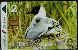 LATVIA 2002 PHONECARD BIRDS USED VF!! - Altri