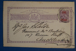 AK5 NEW ZEALAND BELLE CARTE  DOUBLE 1901 AUCKLAND ++++SURCHARGE ROUGE + AFFRANCH.PLAISANT - Brieven En Documenten