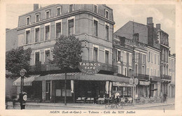 Agen       47        Tabacs-Café Du XIV Juillet    (voir Scan) - Agen