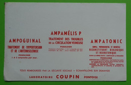 Buvard 997 - Laboratoire Coupin - AMPOGUINAL AMPATONIC - Etat D'usage : Voir Photos- 21x13.5 Cm Environ - Vers 1950 - Produits Pharmaceutiques