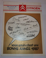 CALENDRIER CITROEN 1987 Avec HERGE, TIBET,DANY,DUPA,EDDY PAAPE,COSEY,BOB DE MOOR ,WALLT,...! 16 Scans !!.. - Diaries