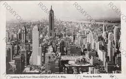 CARTOLINA  NEW YORK CITY,NY,STATI UNITI,LOOKING SOUTH FROM OBSERVATION ROOF OF R.C.A.BUILDING,VIAGGIATA 1953 - Panoramic Views