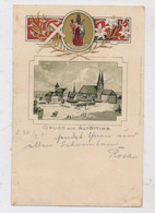 8262 ALÖTTING, Gruss Aus..., Präge-Lithographie - Altötting