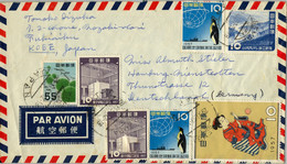 1957 , JAPÓN / JAPAN , SOBRE CIRCULADO , CORREO AÉREO  , SEMBA / OSAKA , REACTOR NUCLEAR , AÑO GEOFÍSICO INTERNACIONAL - Covers & Documents