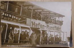Hamburg Rundfahrt Gruppenfoto Herrschaften Im Pelzmantel Urlaub 1922 Deutschland - Autres