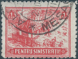 ROMANIA - ROUMANIE - RUMANIEN Pentru Sinistrati" 1 Leu,Charity For The Victims,Obliterated - Revenue Stamps