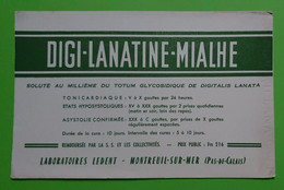 Buvard 999 - Laboratoire Ledent - DIGI-LANATINE-MIALHE - Etat D'usage : Voir Photos- 21x13.5 Cm Environ - Vers 1950 - Produits Pharmaceutiques