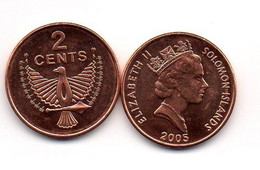 Solomon Islands - 2 Cents 2005 AUNC- With Dots Lemberg-Zp - Solomon Islands