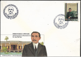 Macau Macao – 1986 Dr. Sun Yat Sen FDC - Cartas & Documentos