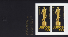 Qc. JUNO MUSIC AWARDS 50th Anniversary = BACK Booklet Page/Pane Of 2 With DESCRIPTION MNH Canada 2021 - Pagine Del Libretto