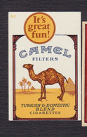 Ancienne étiquette Allumettes Suisse F47 Camel Chameau - Boites D'allumettes - Etiquettes