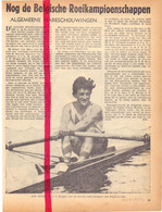 Roeien - Kampioenschappen Humbeek - Orig. Knipsel Coupure Tijdschrift Magazine - 1935 - Supplies And Equipment