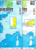 Carte Guide Emom De Navigation Côtière N° 1011 Et 1012 - Manche (Boulogne-Dieppe-Le Havre) Lot De 2 Cartes - Zeekaarten