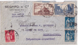 1931 - PERFORE / PERFIN ! - ENVELOPPE Par AVION De SEGARD à TOURCOING => BUENOS-AIRES (ARGENTINE) !! - Sonstige & Ohne Zuordnung