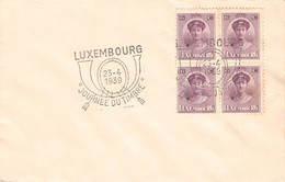 LUXEMBOURG - 1° JOURNÉE DU TIMBRE 1938 / ZM69 - 1926-39 Charlotte Di Profilo Destro