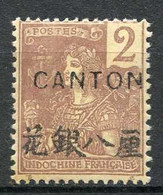 CANTON < CHINE - N° 34 ⭐  NEUF CH. Et Rousseurs Sur La Gomme - Cote ⭐ 3.50 € - Unused Stamps