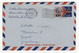 US Postal Stationery Aerogramme Posted 1985 To Zagreb B211201 - 1981-00