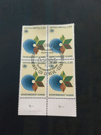 (stamp 18-12-2021) Timbre Obliterer - Cancelled Stamps - United Nations - Geneva - Bloc Of 4 - Oblitérés