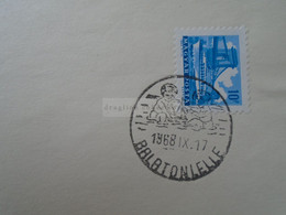 D187065  HUNGARY  Postmark      BALATONLELLE  1968 - Marcofilie