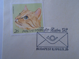 D187071    HUNGARY  Postmark     MAGYAR POSTA   - Hungarian Post -Mafitt Szalon '92  - Budapest 1992  Stamp Cat - Marcophilie