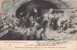 PARIS - La Terrible Catastrophe Du Métropolitain - Station Des Couronnes - 11 Août 1903 - Très Bon état - Distrito: 11