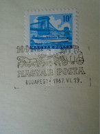 D187076  HUNGARY  Postmark     MAGYAR POSTA   - Hungarian Post - 100 éves A Magyar Posta  1967 - Postmark Collection