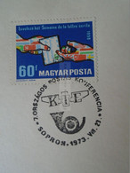 D187080  HUNGARY  Postmark     MAGYAR POSTA   - Hungarian Post - 7. Országos Postás Konferencia 1973 - Poststempel (Marcophilie)