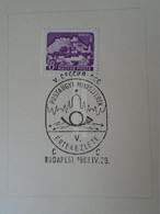 D187086   HUNGARY  Postmark     MAGYAR POSTA   - Hungarian Post - Postaügyi Miniszterek Értekezlete  BUDAPEST 1963 - Poststempel (Marcophilie)