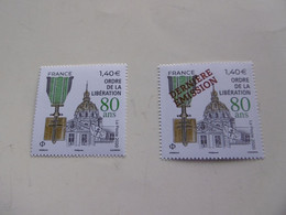 FRANCE  P5458 * *   ORDRE DE LA LIBERATION LA PAIRE   NON SURCHARGE ET SURCHARGE LUXE - Unused Stamps