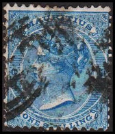 1863-1872. MAURITUS. Victoria Wm CC ONE SHILLING. Defect. (Michel 36) - JF512926 - Mauritius (...-1967)