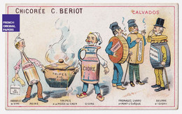 Anthropomorphisme Chromo Bériot Calvados Andouille De Vire Poiré Cidre Tripes à La Mode Caen Livaro Pont L'évêque A64-21 - Tea & Coffee Manufacturers