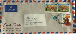 Inde - Varanasi - Lettre Avion Pour L'Allemagne (Germany) - Avec Courrier - 16 Décembre 1981 - Used Stamps