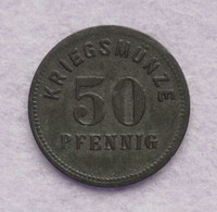 Stadt Bensheim Kriegsmünze 50 Pfennig 1917 - Otros & Sin Clasificación