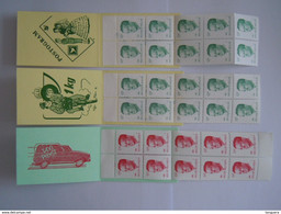 België Belgique 3 Postzegelboekje Carnet Boudewijn Baudouin Type Velghe B16 B17 B18 MNH ** - Markenheftchen 1953-....