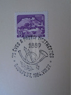 D187090  HUNGARY  Postmark     MAGYAR POSTA   - Hungarian Post -  75 Years -  Postal Officer Training 1964 Budapest - Hojas Completas