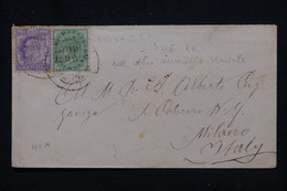 INDE - Affranchissement Victoria / Edouard VII Sur Enveloppe Pour L 'Italie Par Voie Maritime - L 112467 - 1902-11 Koning Edward VII