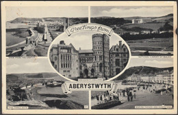 Greetings From Aberystwyth, Cardiganshire, C.1950s - Postcard - Cardiganshire