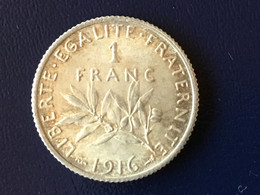 1f 1916 Argent Semeuse - Other & Unclassified