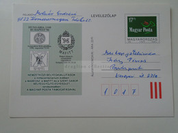 D187103  HUNGARY- Stationery -Postmark  MAGYAR POSTA -Hungarian Post - Philatelic Exhibitions 1996 - Storia Postale