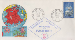 Enveloppe  FRANCE  Expériences  Atomiques  Françaises  Dans  Le  Pacifique   POSTE  AUX  ARMEES  1966 - Militaria