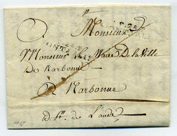 P24P PONTARLIER  ( Double Frappe)  ( 38x7)/ Dept Du Doubs  / 1817 - 1801-1848: Précurseurs XIX