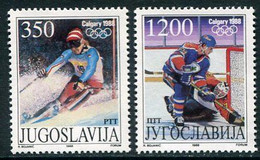 YUGOSLAVIA 1988 Winter Olympics, Calgary MNH / **.  Michel 2264-65 - Nuovi