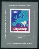 YUGOSLAVIA 1988 Balkan Foreign Ministers' Conference Block MNH / **.  Michel Block 31 - Neufs