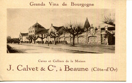 21.COTE D'OR.BEAUNE.CARTE PUB.GRANDS VINS DE BOURGOGNE.J.CALVET & Cie. - Non Classés